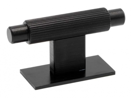 Butoni - Buton pentru mobila Arpa Plate, finisaj negru periat, 70x25 mm