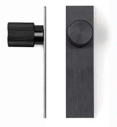 Butoni - Buton pentru mobila Arpa Plate, finisaj negru periat, L:100 mm