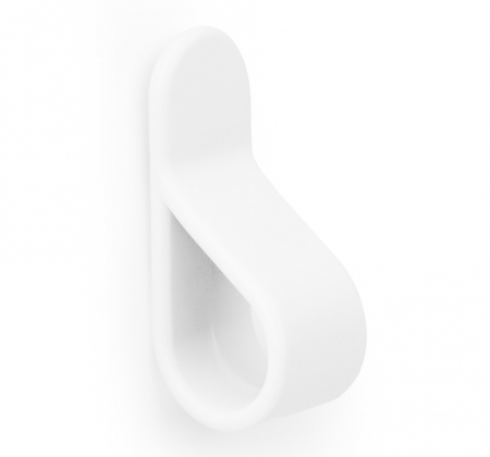Butoni - Buton pentru mobila Belt, finisaj alb mat, 63.5x22 mm
