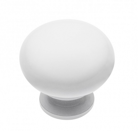 Butoni - Buton pentru mobila Berga, finisaj alb lucios GT, D:32.5 mm