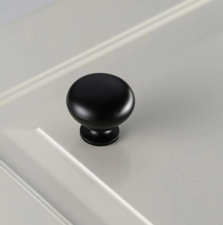 Buton pentru mobila Berga, finisaj negru mat GT, D:32.5 mm [1]