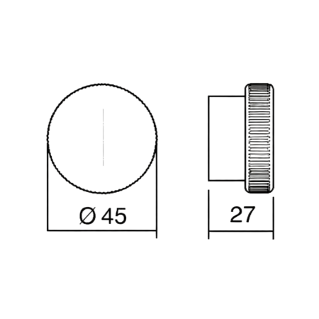Buton pentru mobila Boto, finisaj negru periat, D:45 mm [1]