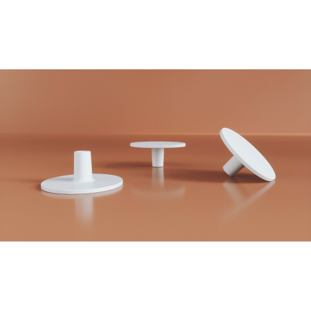 Buton pentru mobila Botone, finisaj alb, D:40 mm [2]