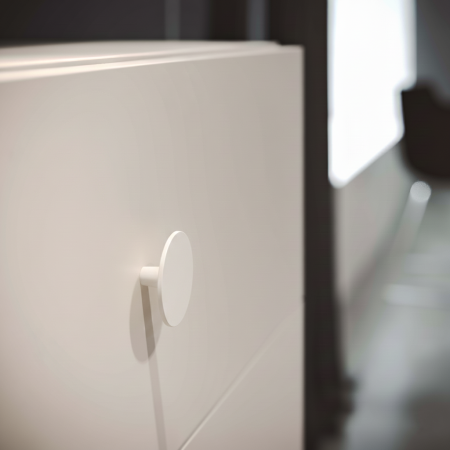 Buton pentru mobila Botone, finisaj alb, D:40 mm [3]