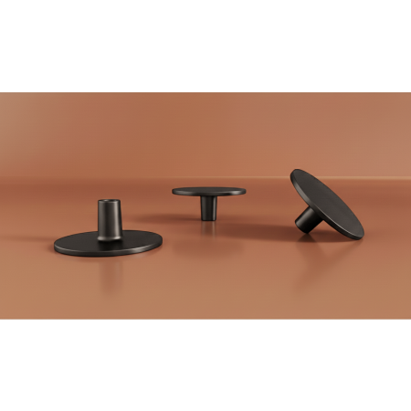 Buton pentru mobila Botone, finisaj quart fumuriu, D:40 mm [2]