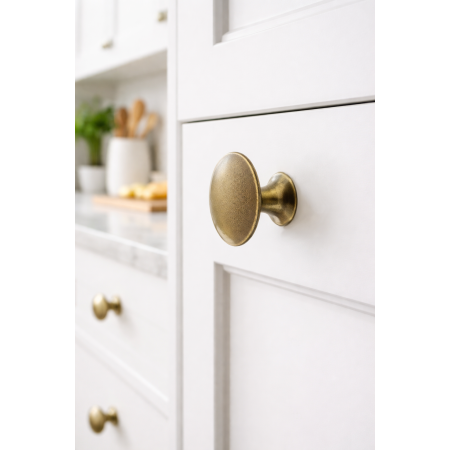 Buton pentru mobila Britt, finisaj alama antichizata, D:30 mm [3]