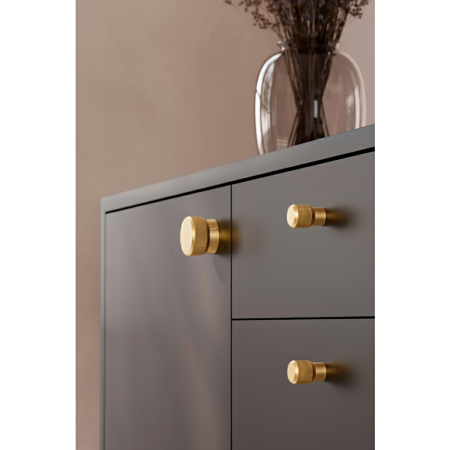 Buton pentru mobila Brooklyn Big, finisaj alama cava periata, D:40 mm [4]