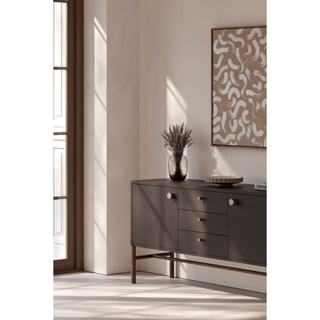 Buton pentru mobila Brooklyn Big, finisaj bronz periat, D:40 mm [4]
