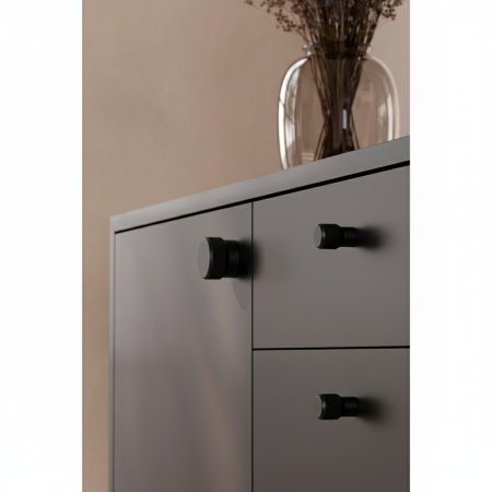 Buton pentru mobila Brooklyn Big, finisaj negru periat, D:40 mm [4]
