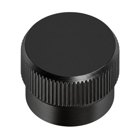 Manere pentru mobila - Buton pentru mobila Brooklyn Big, finisaj negru periat, D:40 mm