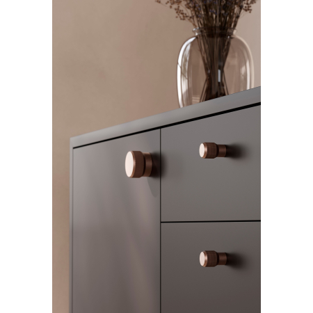 Buton pentru mobila Brooklyn, finisaj bronz periat, D:20 mm [6]