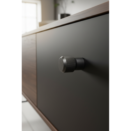 Buton pentru mobila Brooklyn, finisaj negru titan, D:20 mm [5]