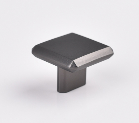 Buton pentru mobila Carli, finisaj negru gun metal CB, 16 mm [2]