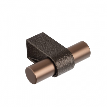Butoni - Buton pentru mobila Casey, finisaj maro metalic texturat / bronz mat, 60x44.3 mm