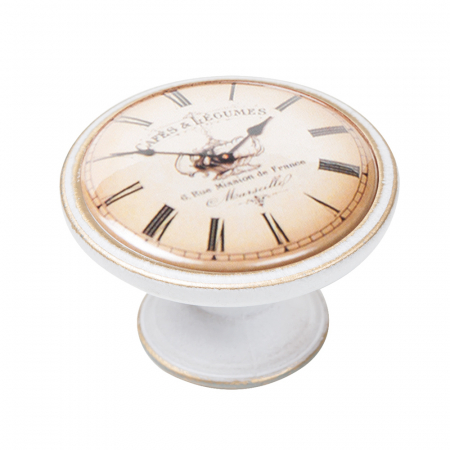 Butoni - Buton pentru mobila, Clock Cafe 550BB06, finisaj bronz patinat, D:37 mm