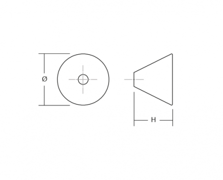 Buton pentru mobila Conic Zamak, finisaj alb mat, D 29.4 mm [2]