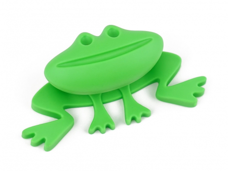 Manere si butoni pentru copii - Buton pentru mobila copii Joy Broscuta, finisaj verde CB, 32 mm