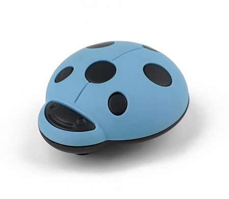 Camera copilului - Buton pentru mobila copii Joy Buburuza, finisaj bleu cu negru CB, 32 mm