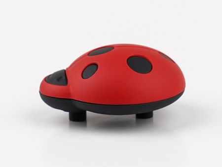 Buton pentru mobila copii Joy Buburuza, finisaj rosu cu negru CB, 32 mm [3]