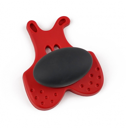 Manere si butoni pentru copii - Buton pentru mobila copii Joy Catel, finisaj rosu cu nasuc negru CB, 30 mm
