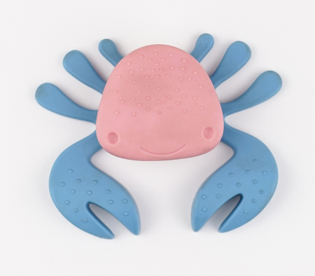 Buton pentru mobila copii Joy Crab, finisaj roz cu clesti bleu CB, 25 mm [1]