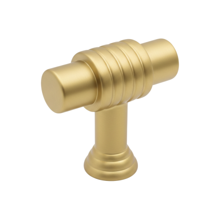 Manere pentru mobila - Buton pentru mobila Cruz, finisaj auriu mat, 32x30 mm