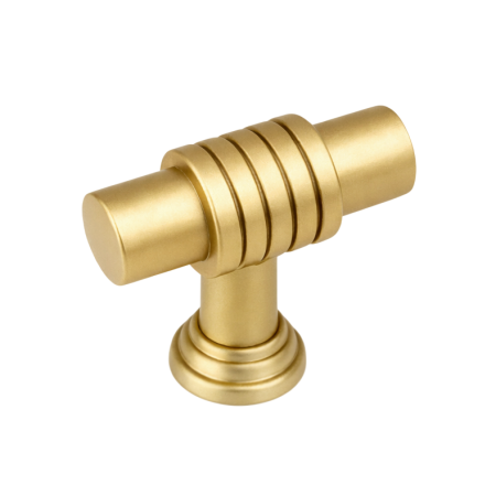 Manere pentru mobila - Buton pentru mobila Cruz, finisaj auriu mat, 32x30 mm