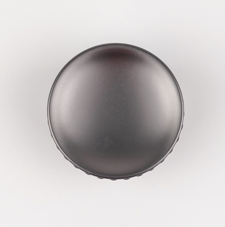 Buton pentru mobila cu baza striata Tamer, finisaj negru gun metal CB, Ø 50 mm [1]