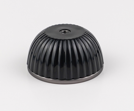 Buton pentru mobila cu baza striata Tamer, finisaj negru gun metal CB, Ø 50 mm [3]