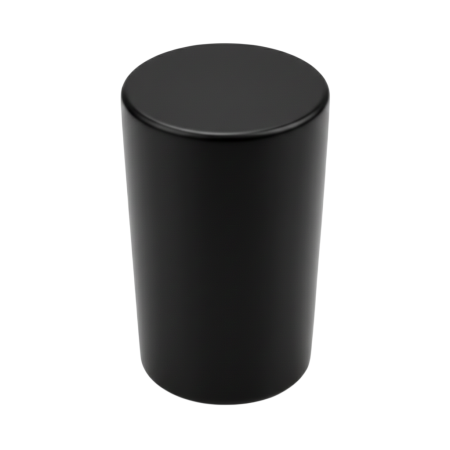 Buton pentru mobila Delgot, finisaj negru grafit, 15x24 mm [0]