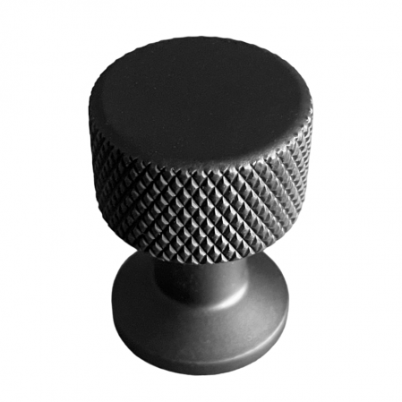 Buton pentru mobila Demir, finisaj negru mat CB, Ø:22 mm [1]