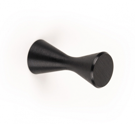 Butoni - Buton pentru mobila Diabolo, finisaj negru periat, D:13.5 mm