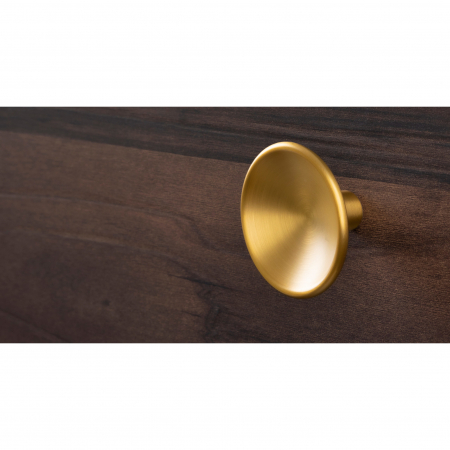 Manere si butoni - Buton pentru mobila Disc Zamak, finisaj alama, D 50 mm