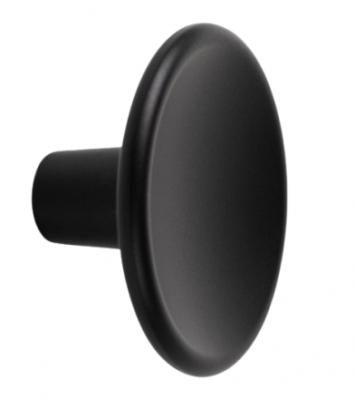 Manere si butoni - Buton pentru mobila Disc Zamak, finisaj negru mat, D 38 mm