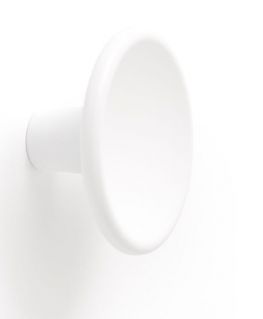 Manere si butoni - Buton pentru mobila Disc Zamak, finisaj alb mat, D 38 mm