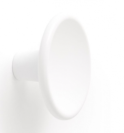 Manere si butoni - Buton pentru mobila Disc Zamak, finisaj alb mat, D 50 mm