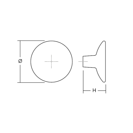 Buton pentru mobila Disc Zamak, finisaj bronz periat, D:38 mm [1]