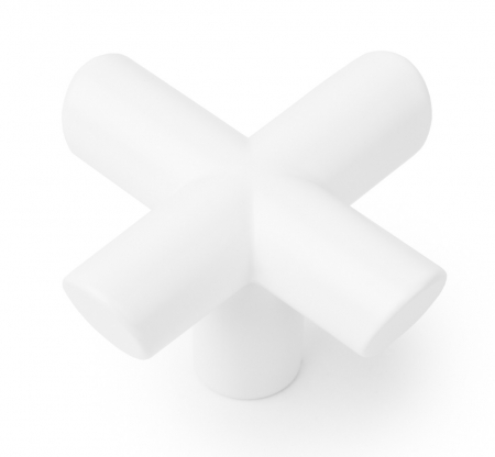 Butoni - Buton pentru mobila Equis, finisaj alb mat, 40x40 mm