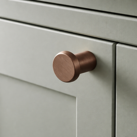 Buton pentru mobila Fase, finisaj bronz periat, D:23 mm [2]