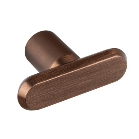Manere pentru mobila - Buton pentru mobila Fase, finisaj bronz periat, L:52 mm