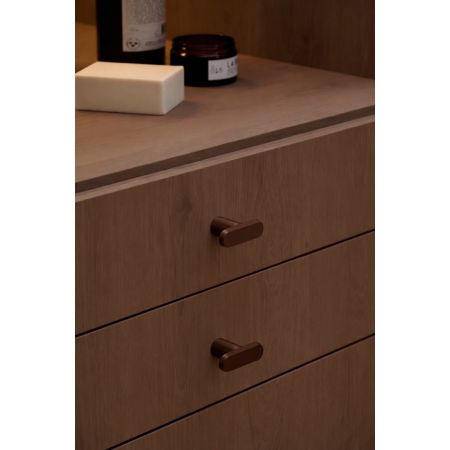 Buton pentru mobila Fase, finisaj bronz periat, L:52 mm [2]