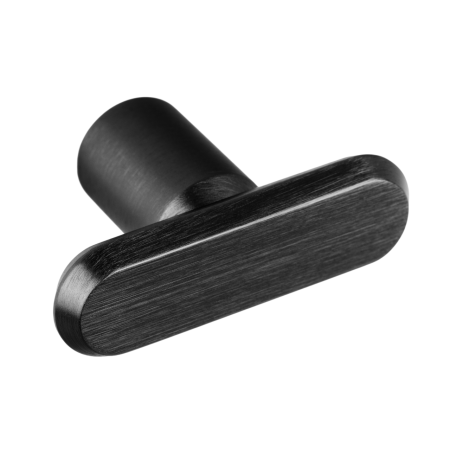 Manere pentru mobila - Buton pentru mobila Fase, finisaj negru periat, L:52 mm
