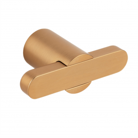 Butoni - Buton pentru mobila Fusion, finisaj alama cava periata, 58x31.5 mm