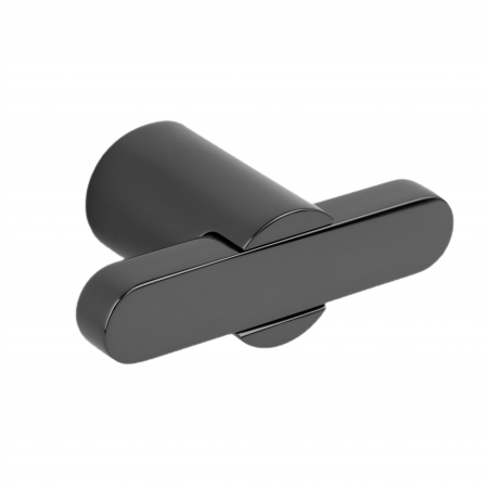Manere si butoni - Buton pentru mobila Fusion, finisaj negru titan lustruit, 58x31.5 mm
