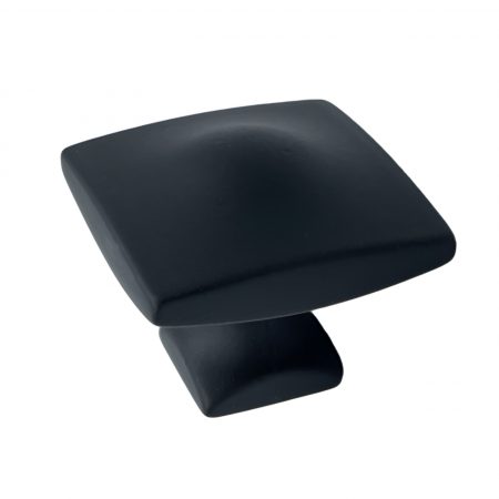 Butoni - Buton pentru mobila Gao, finisaj negru mat, 25x25 mm