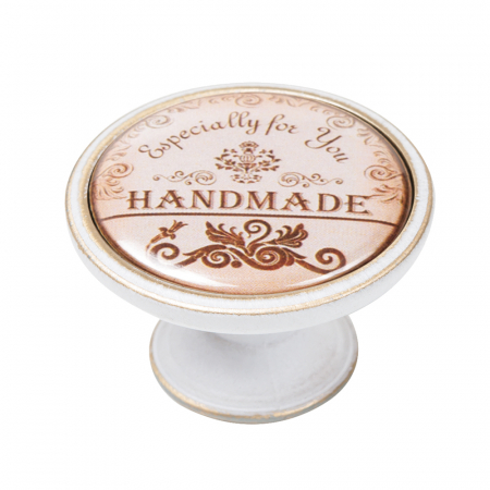 Butoni - Buton pentru mobila, Handmade 550BB29, finisaj bronz patinat, D:37 mm
