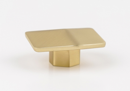 Buton pentru mobila Hexagon, finisaj alama satin CB, 16 mm [3]