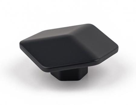 Butoni - Buton pentru mobila Hexagon, finisaj negru mat CB, 16 mm
