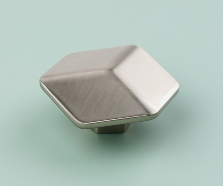 Buton pentru mobila Hexagon, finisaj nichel satin CB, 16 mm [4]