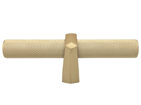 Buton pentru mobila Kasper Knurling, finisaj alama mata CB, 16 mm [1]